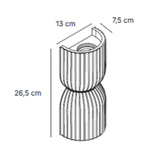 Inlight Επιτοίχιο Εξωτερικό Φαναράκι GU10 13x13x26.5εκ.