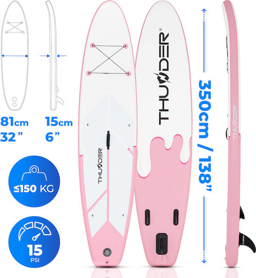 Thunder Placă SUP Gonflabilă Cu Lungime 3.2m Roz Candy