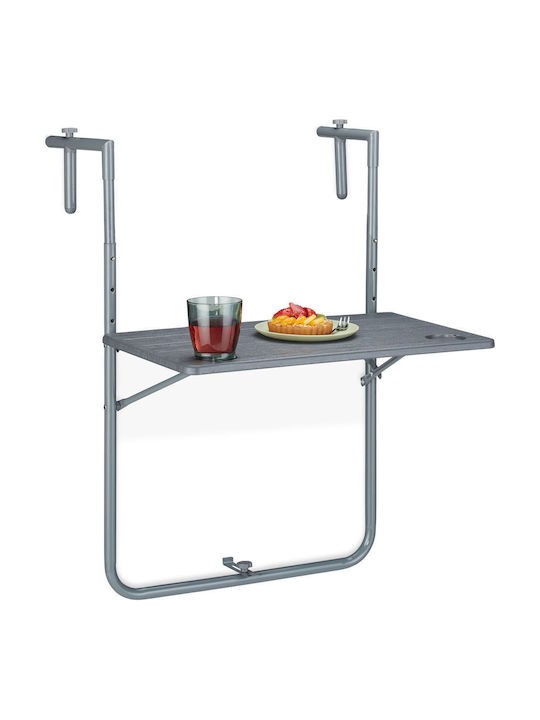 Masa Metalică Pliabilă Pentru Spații Exterioare Mici Gri 59.5x63x73cm