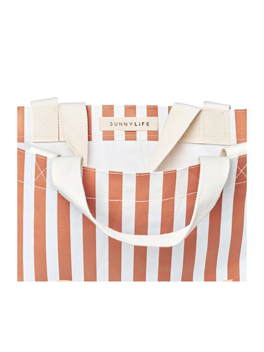 Sunnylife Stoff Strandtasche mit Kulturtasche Beige S61CBBTC