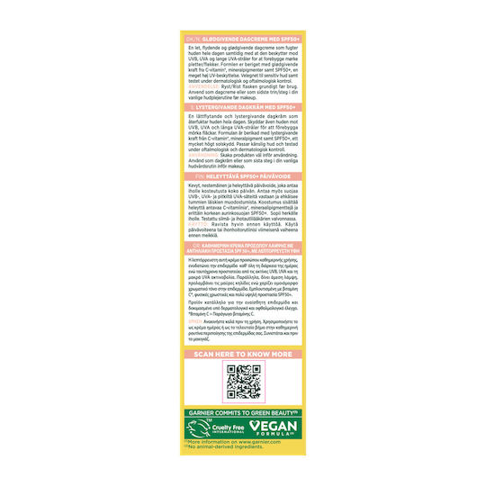 Garnier SkinActive Vitamin C Daily UV Αντηλιακή Κρέμα Προσώπου SPF50 με Χρώμα 40ml