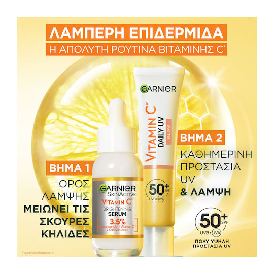 Garnier SkinActive Vitamin C Daily UV Αντηλιακή Κρέμα Προσώπου SPF50 με Χρώμα 40ml