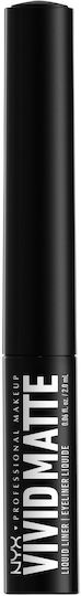 NYX Professional Makeup Vivid Matte Long Stay Liquid Eye Liner Black 2ml