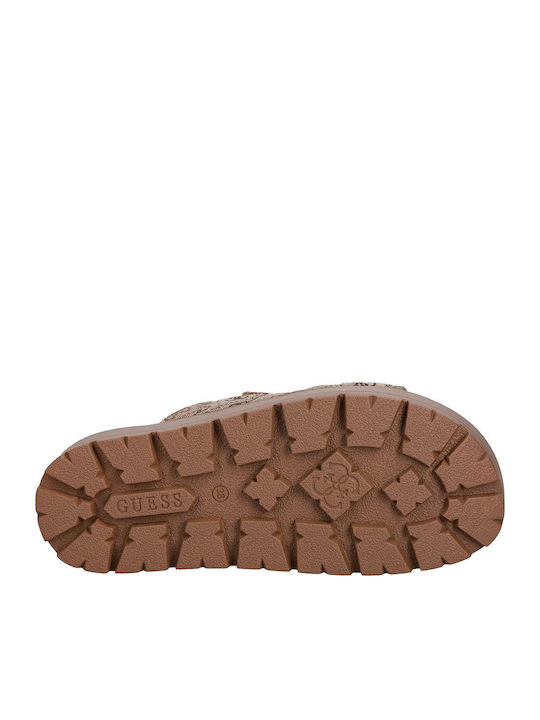 Sandale Flatforme Damă Maro