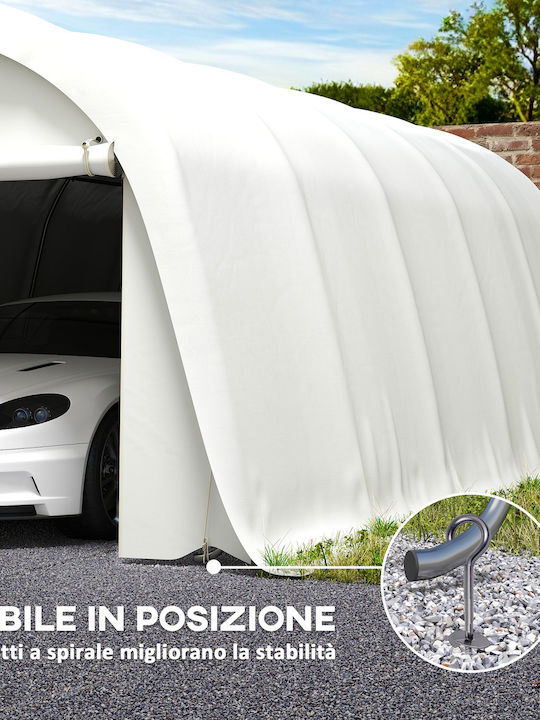 Outsunny Terrace Tent with LEDs Beige 3.6x7.2m