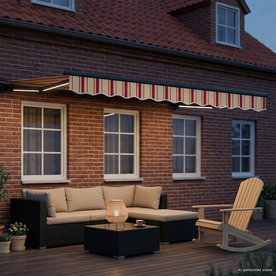 vidaXL Yellow Awning Frame