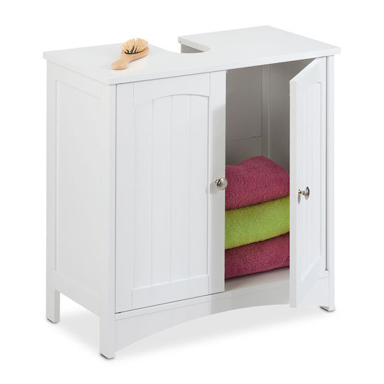 Relaxdays Bathroom Vanity Unit Without Sink L60xD31xH60cm White