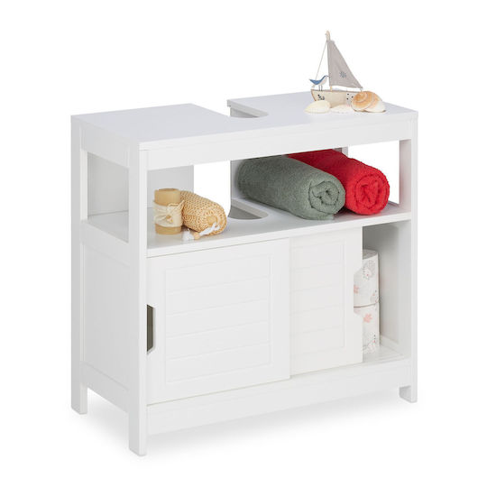 Relaxdays Bathroom Vanity Unit Without Sink L60xD30xH60.5cm White