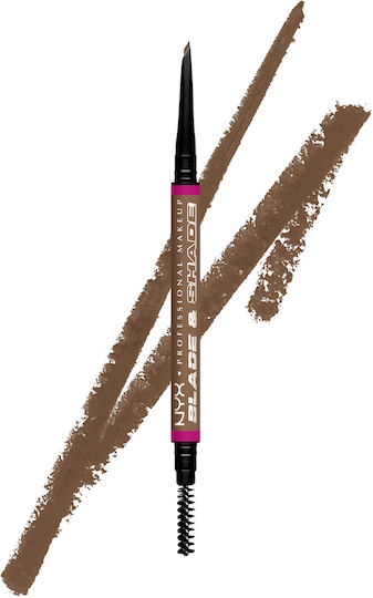 NYX Professional Makeup Creion Pentru Sprâncene Professional Makeup Blade & Shade Dual Edge 04 Taupe
