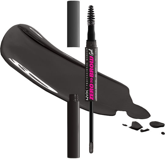 NYX Professional Makeup Zero To Brow Mascara Pentru Sprâncene 08 Negru