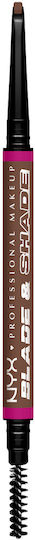 NYX Professional Makeup Blade & Shade Pencil for Eyebrows Bns08 Chocolate