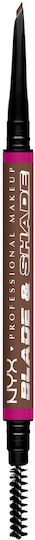 NYX Professional Makeup Blade & Shade Pencil for Eyebrows Bns08 Chocolate