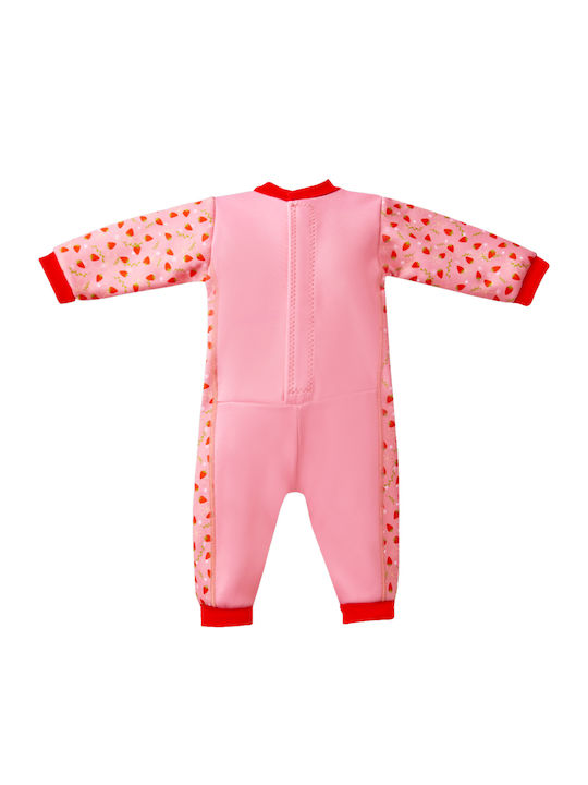 Splash About Splash Costum De Baie Pentru Copii Întreg Cu Mâneci Lungi Căpșuni