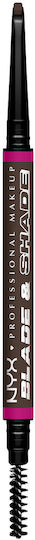 NYX Professional Makeup Professional Makeup Blade & Shade Dual Edge Brow Pencil Μολύβι για Φρύδια 05 Ash Brown