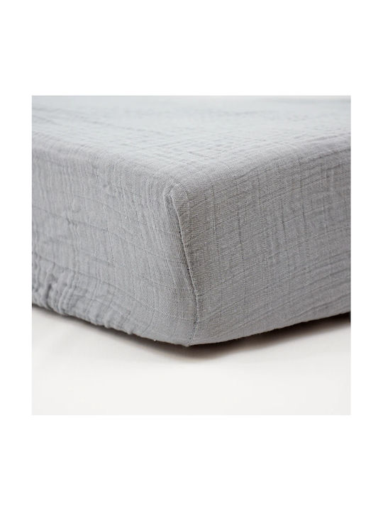 Little Band Подредба Детски Чаршафи За Количка Памучни с Ластик Бели 60x120см 2 Бройки