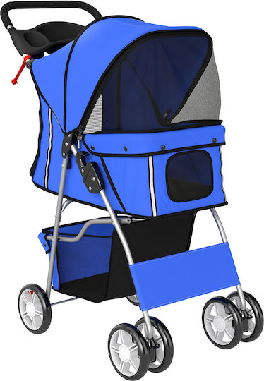 Pawhut Waterproof Dog and Cat Carrying Stroller up to 10kg Blue