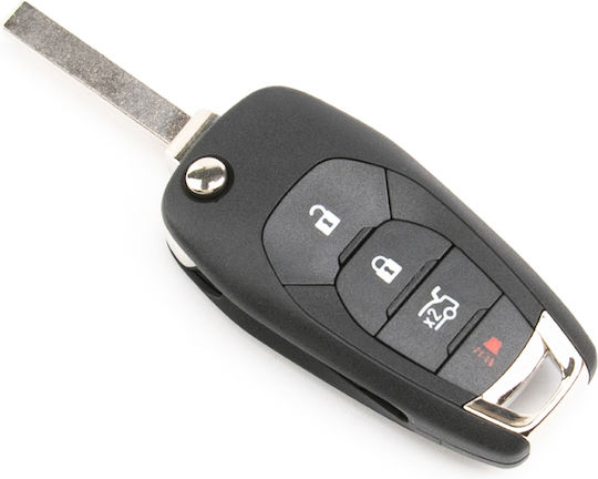 Κέλυφος Αναδιπλούμενου Κλειδιού Chevrolet Cruze Trax Spark Aveo 4 Κουμπιά 13522791