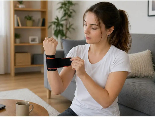 Brățară Elastică Pentru Încheietură Reglabilă Velcro Antrenament Utilizare Zilnică