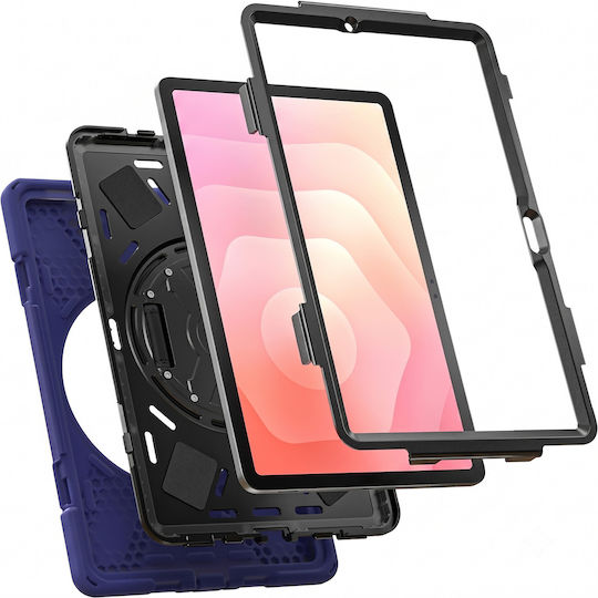 Avizar Husă Rezistentă la Șocuri Galaxy Tab S11 cu Stand Integrat și Suport pentru S Pen Albastru