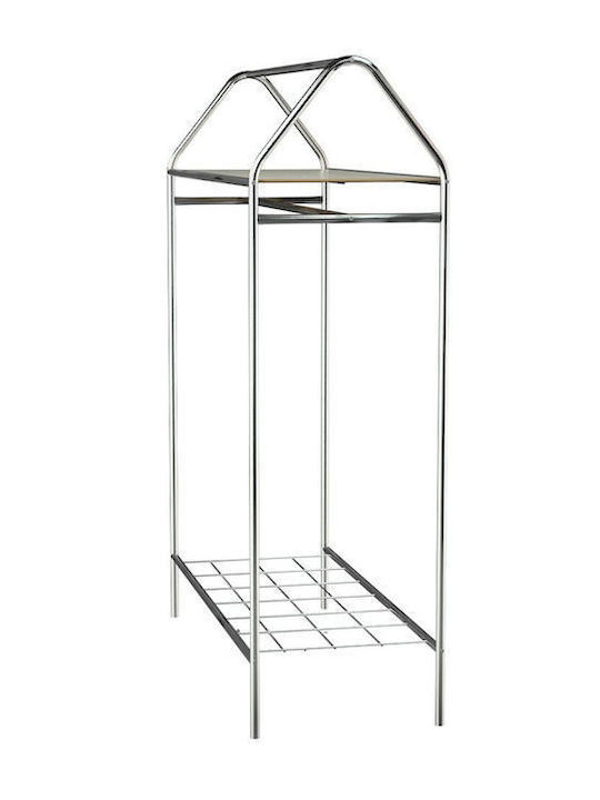 SteweHome Kremastră de Podea din Metal Argintiu 104x104x143cm