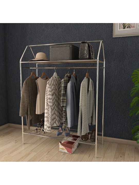 SteweHome Kremastră de Podea din Metal Argintiu 104x104x143cm