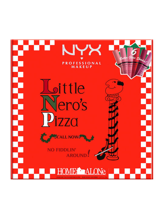 NYX Professional Makeup Little Nero's Pizza Σετ Μακιγιάζ για τα Χείλη 6τμχ