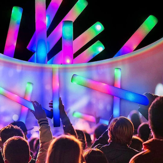 Set 10 Foam Led Sticks 46 Cm Length Parties