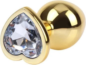 Smd Plug Anal Πρωκτική S 7cm Argintiu Aur Inimă