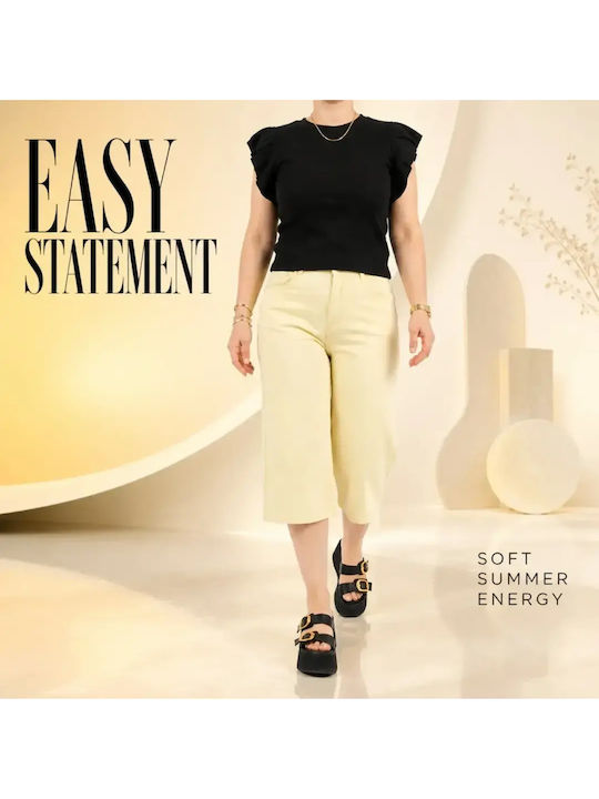 Women's Jean Pants Yellow