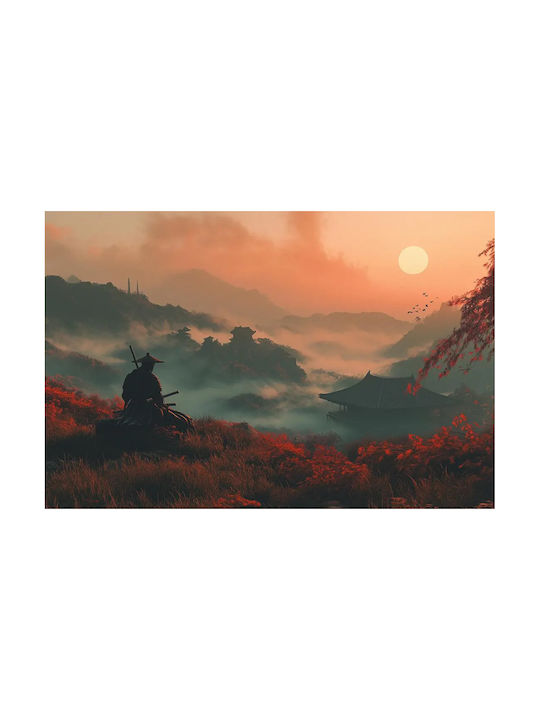 Gaming Poster Ghost Tsusima Sunset Serenity Gm2361 40cm X 50cm Premium Black Wooden Frame