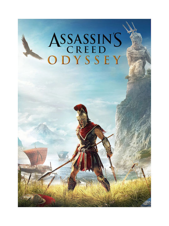 Gaming Poster Assassins Creed Odyssey Cover Gm2356 40cm X 50cm Premium Black Wooden Frame