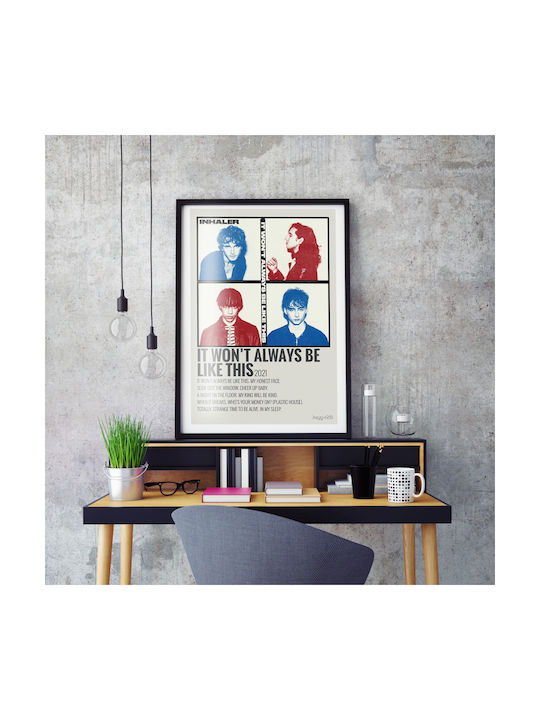 Music Poster Inhaler Ms013 40cm X 50cm Premium Μαύρο Ξύλινο Κάδρο