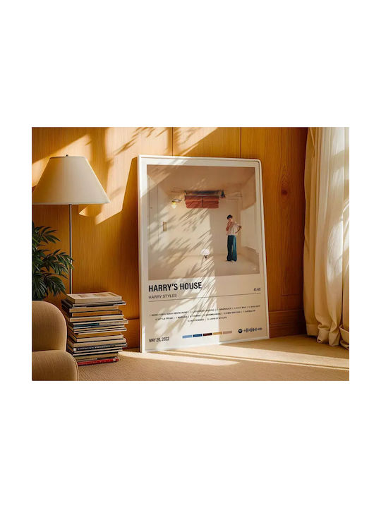 Music Poster Harry's House Ms054 40cm X 50cm Premium Black Wooden Frame