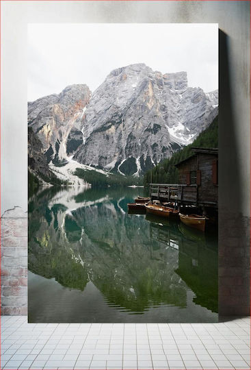 Πίνακας Mountain Reflections Boats Βουνό Αντανακλάσεις Βάρκες 70x100 Πίνακας Mountain Reflections Boats Βουνό Αντανακλάσεις Βάρκες 70x100