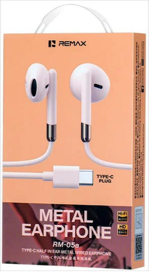 Remax Rm-05a Ενσύρματα Ακουστικά Type-c Μπεζ Μπεζ Earbuds