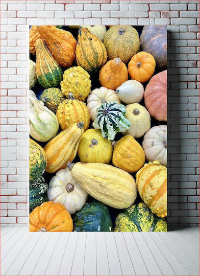 iLovePrints Gemälde Bunte Kürbisse Kürbisse 100x150 iLovePrints Gemälde Bunte Kürbisse Kürbisse 100x150