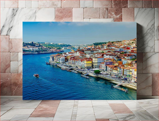 Colorful Riverside Cityscape Πολύχρωμο Αστικό Τοπίο Δίπλα Στο Ποτάμι 1