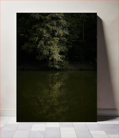 Painting Reflection Tree In Water Reflection Of The Tree In The Water 70x100