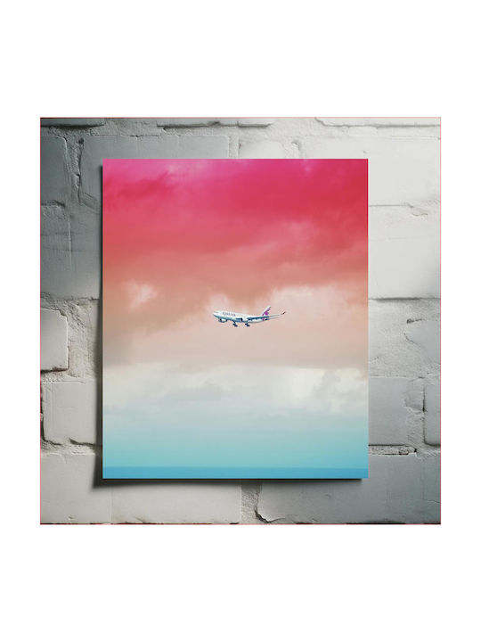 Gemälde Qatar Airways Flugzeug Im Bunte Himmel 100x150