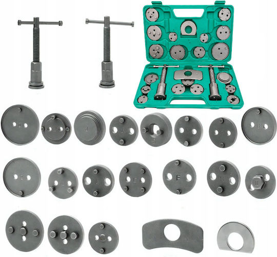 Brake Piston Tool Kit Zola 23 Pieces Universal Adapters Brake Calipers Steel Storage Box