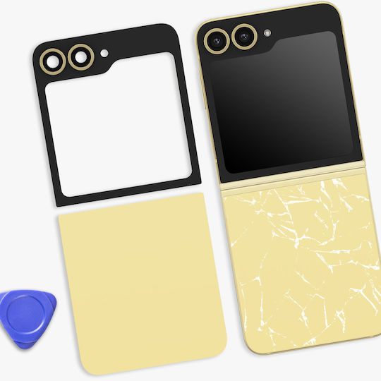 Clappio Upper Lower Back Glass Replacement Kit Galaxy Z Flip 6 Yellow