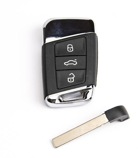 Дистанционно Ключ За Кола Vw Golf Skoda Fabia Seat Ateca 3 Бутона