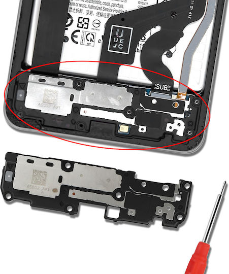 Clappio Compatible Lower External Speaker Galaxy S25 Edge Black