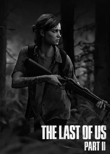 Poster Gaming Last Us Part Ii Ellie Gm2340 40cm X 50cm Cadru Lemn Negru