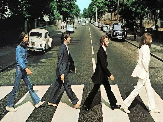 Music Poster Beatles Ms153 40cm X 50cm Μαύρη Ξύλινη Κορνίζα