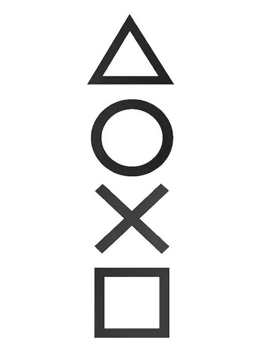 Gaming Poster Playstation Symbols Gm138 40cm X 50cm Λευκή Ξύλινη Κορνίζα