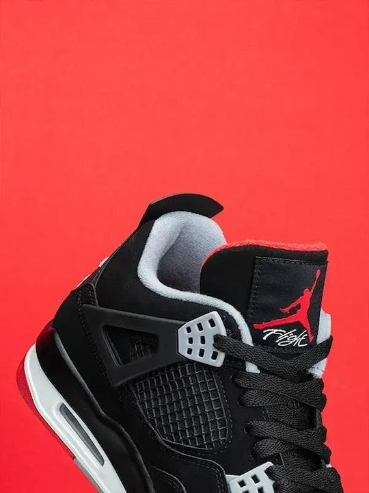 Poster Red Sneakers Jordan Flight Kds009b 40cm X 50cm Premium Μαύρο Ξύλινο Κάδρο