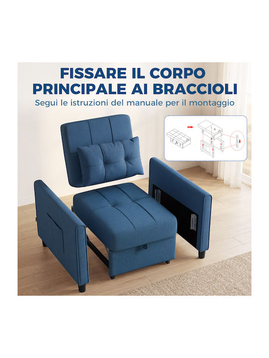 Relax Armchair Blue 69x82x85cm