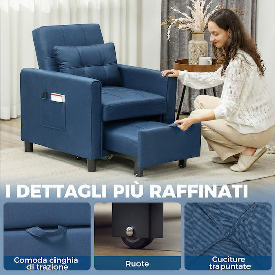 HomCom Relax Sessel Blau 69x82x85cm