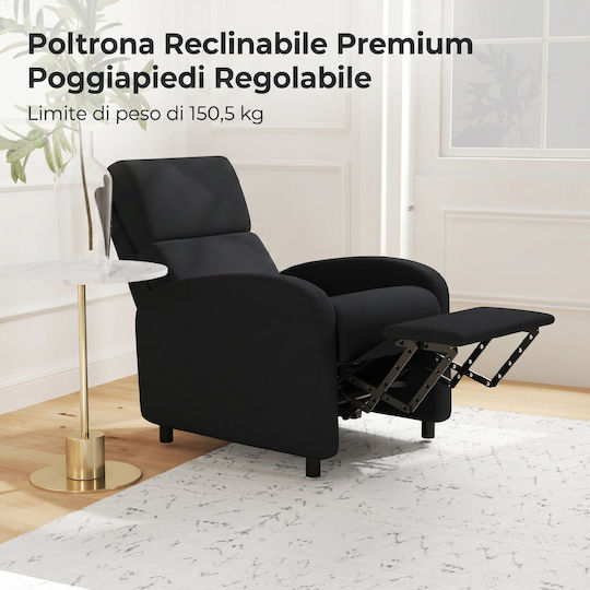 Scaun De Relaxare Relaxează-Te Cu Puf Negru 64x86x102cm